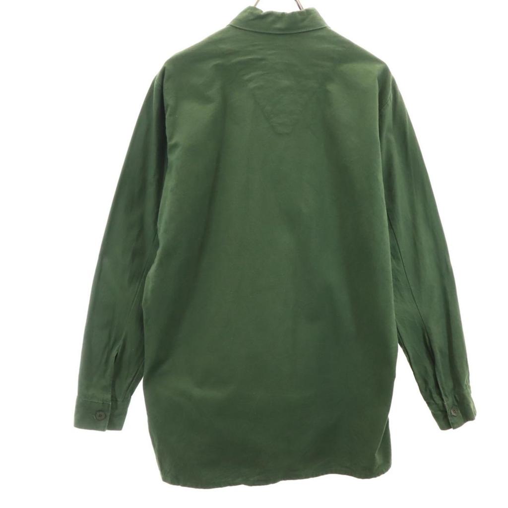 Euro Militär Vintage Langarm Halbknopfhemd Khaki Militär Herren Gebraucht