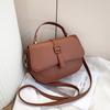 Retro Solid Color Saddle Bag High Quality Leather Shoulder Bags for Women 2026 New Simple Ladies Crossbody Bag Designer Handbags