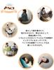 AYO Body Pillow, Floor Cushion, Round Cushion, Soft and Smooth Round Sofa Cushion, Large Marshmallow Cushion (Diameter: Approx. 40cm, Navy)