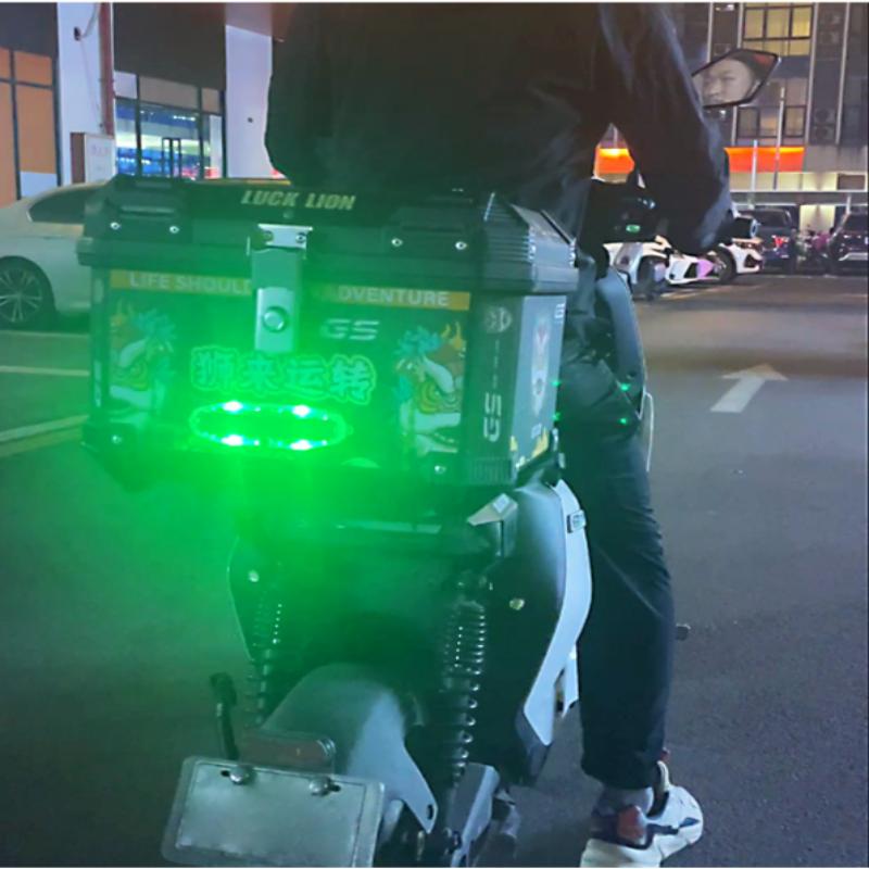 Solar Warning Light Car Rear Collision Prevention Free Breathing Light Motorcycl Electric Vehicle Bicycle Led Tail Flashing Ligh