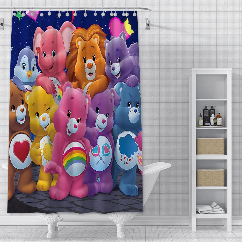 Care Rears Shower Curtain Waterproof Polyester Fabric Paint Colorful Bath Curtains Home Bathroom Decor Curtain With Hook