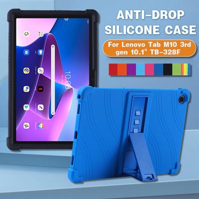 Pour Lenovo Tab M10 3ème Gén 10.1" 2022 Tablette Antichoc TB-328F Housse Étui Support en Silicone Souple Coque de Protection