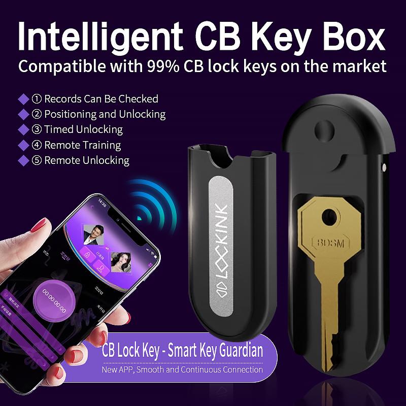 Inteligentný trezor na kľúč chastity pre mužov, zámková skrinka z ABS+živice s ovládaním cez mobilnú aplikáciu, Držiak kľúča na klietku a diaľkové odomykacie zariadenie