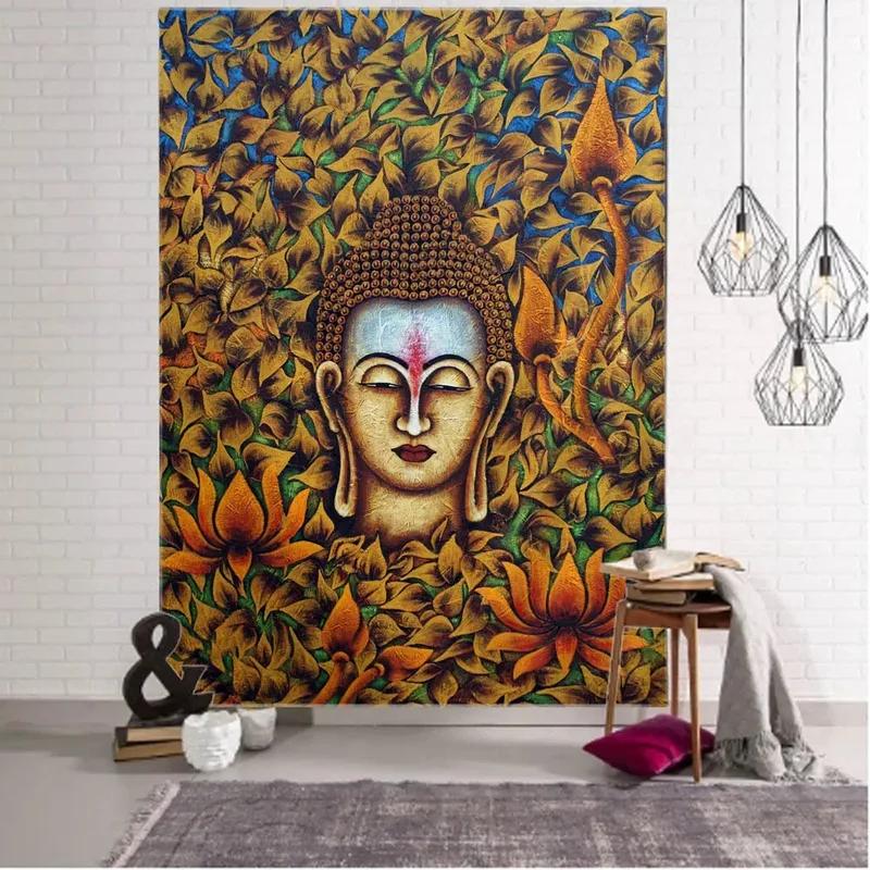 Buddha Statue Meditation Pattern Tapestry Home Wall Decoration Tapestry Bedroom Living Room Tapestry