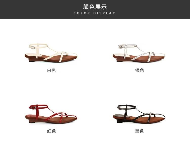 Mãe de uva mesmo estilo, diário da ilha~ Sandálias romanas de verão femininas de couro com tiras cruzadas francesas pontudas elegantes e abertas