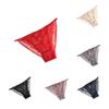 Sheer Lace Mesh Women Thong Floral T-Back Panties Thin Lace Flower Briefs  Lady