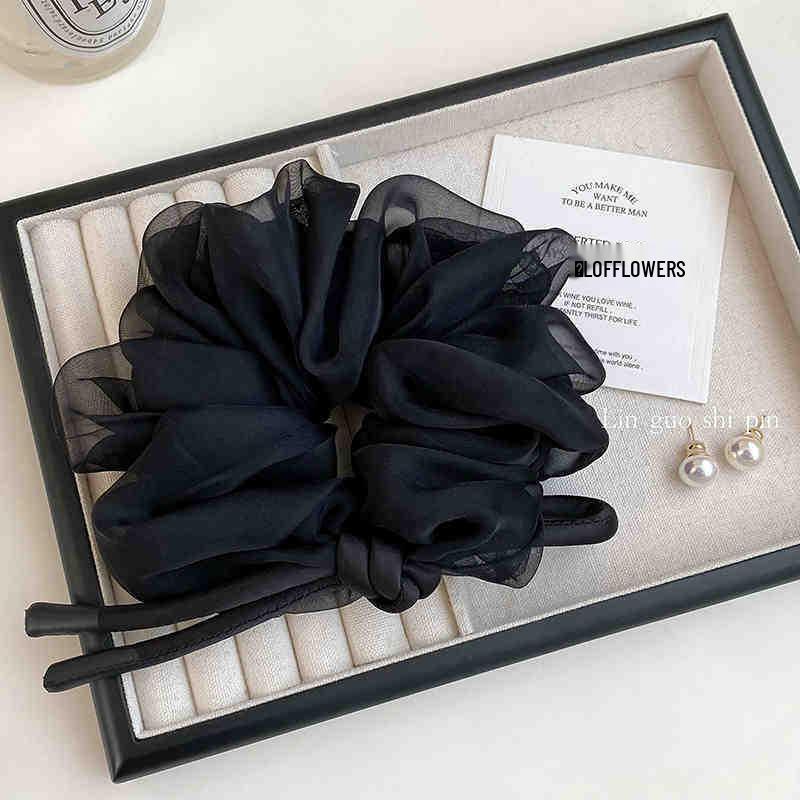 Elegant Silk Butterfly Knot Hair Tie - Fluffy, Sweet, High-Class Ponytail Holder