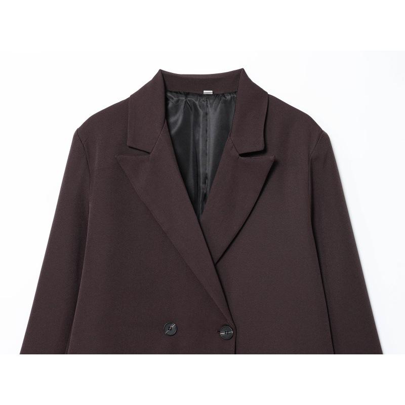 European & American Style 2025 Autumn/Winter Oversized Double-Breasted Casual Blazer