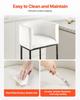 Bar Stool Set of 3, 63cm Counter Height Stools, Counter Barstool with Backrest, Arm, Metal Frame, and Footrest, Accent Fabric Bar Chair, Island
