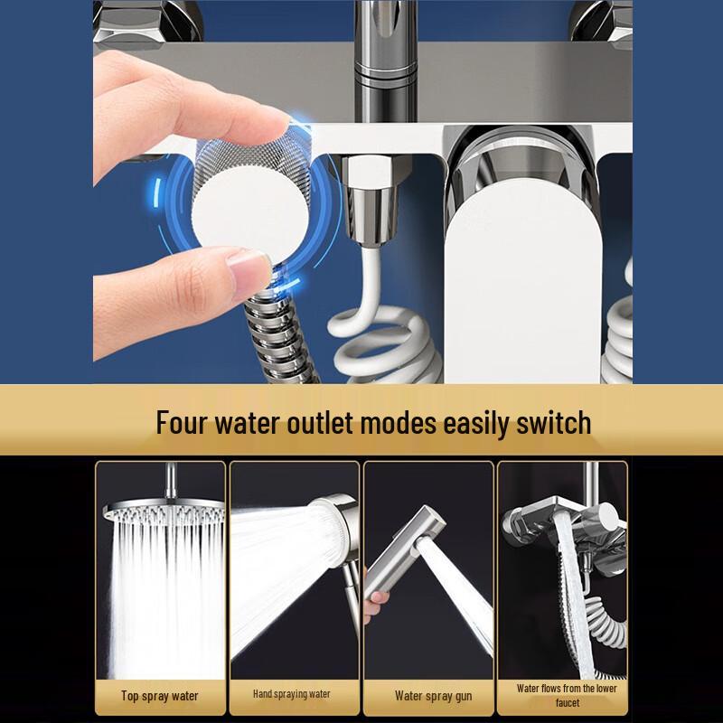 TLXT 304 Stainless Steel Shower Set with 8-inch Round Rain Shower