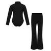Tuta a maniche lunghe body leotard maglietta con pantaloni per ballo Jazz Latino
