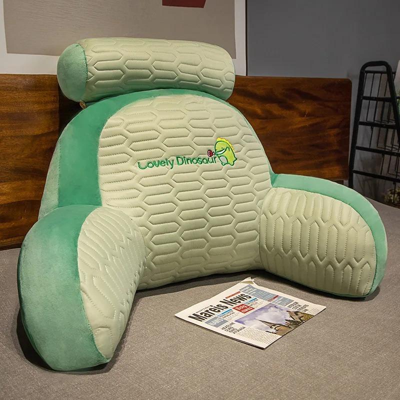 

Latex Large Backrest Cushion for Bed Headboard and Dorm Room Supportive and Comfortable Pillow for Reading and Phone Gaming 60x40x25cm