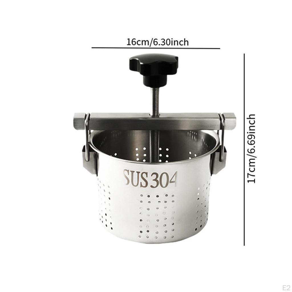 Nadziewarka do warzyw Ręczna wyciskarka Solidna stal nierdzewna Narzędzie do dehydracji kuchennej Prasa do smalcu