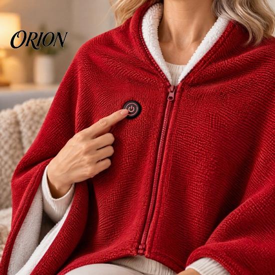 USB Powered Heating Wrap Heated Shawl Wraps for Women, Wearable Blanket, Portable Blanket Soft Knit Warm with 3 Heat Settings & Fast Heating,