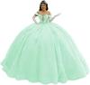 One Shoulder Wedding Dress Large Skirt Trailing Blue Sequin Evening Dress Bar Mitzvah Princess Dress