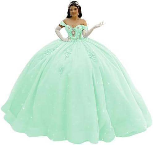 One Shoulder Wedding Dress Large Skirt Trailing Blue Sequin Evening Dress Bar Mitzvah Princess Dress