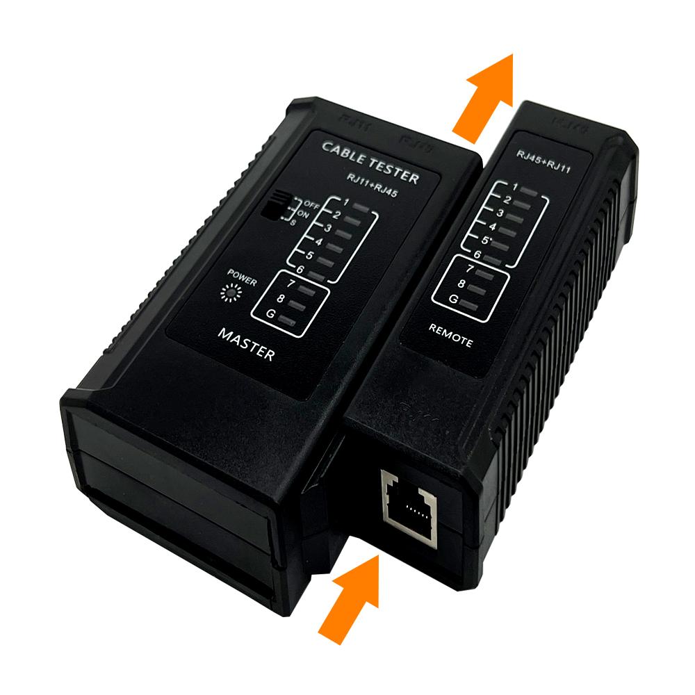 

Cable lan tester Network Cable Tester RJ45 RJ11 RJ12 CAT5 UTP LAN Cable Tester Networking Tool network Repair чорний