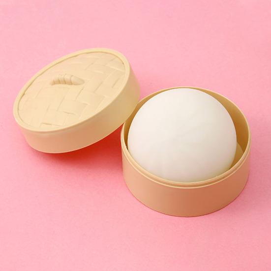 1/2/3/4Pcs Simulated Dough Ball Toy with Steamer Stress Relief Steamed Bun Squeeze Sensory