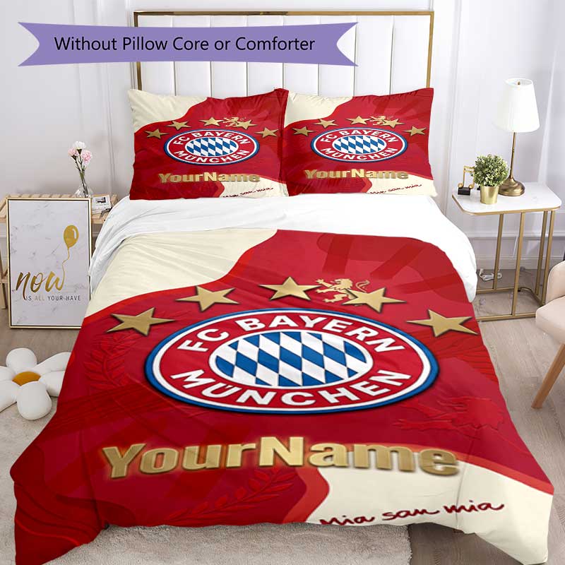 Fc Bayern München 19 Customize your name Bedding Set Breathable Duvet Cover with Pillowcases Home Decoration Birthday Gift