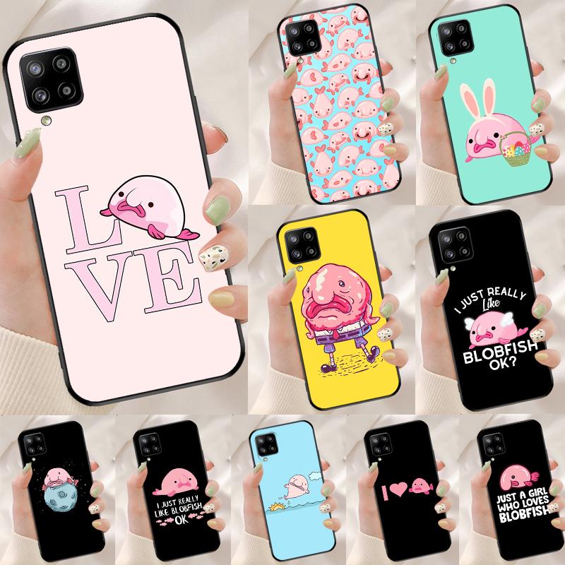 Cute Blobfish For Samsung Galaxy A52 A32 A22 A54 A14 A16 A26 A36 A56 A55 A35 A05 A06 A15 A53 A33 A13 Case