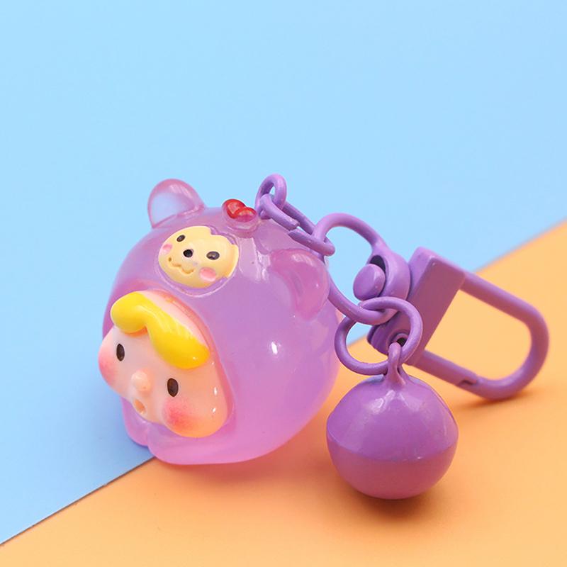 

Светящийся двенадцать знаков зодиака, брелок с животными, мультяшный дракон, тигр, кролик, обезьяна, кулон, колокольчик, брелок для ключей, подвески на рюкзак, декор для автомобильной сумки