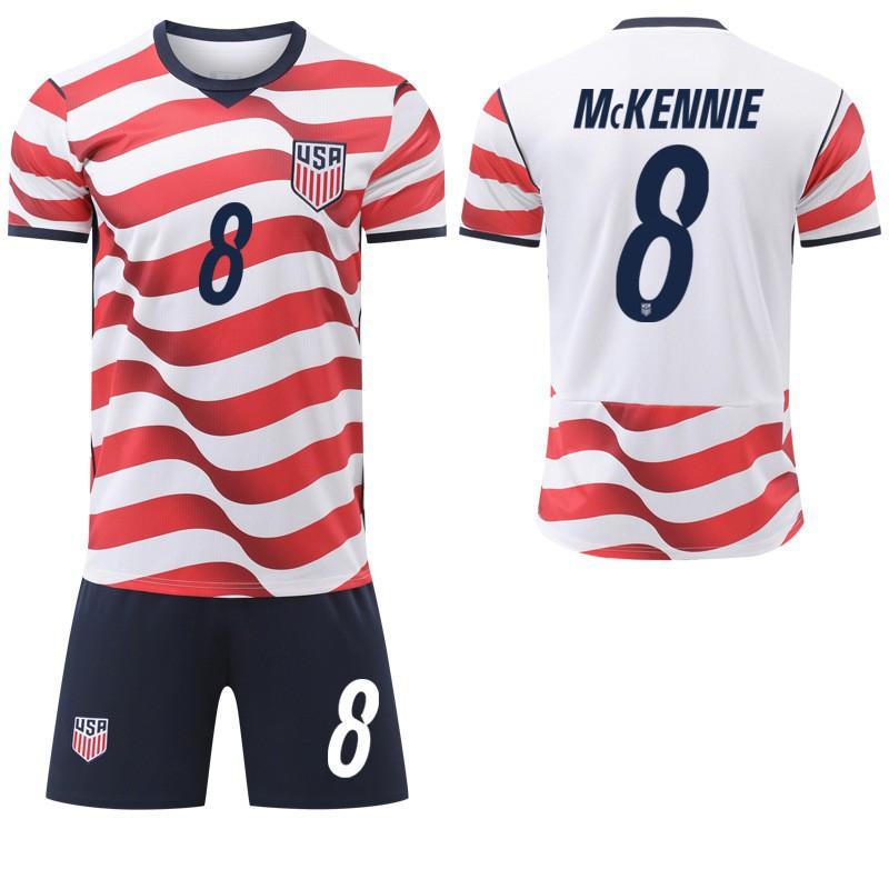2627 U.S. Canada Mexico World Cup Football Jersey No. 10 Prisic 8 McKenney Team Home Set #16