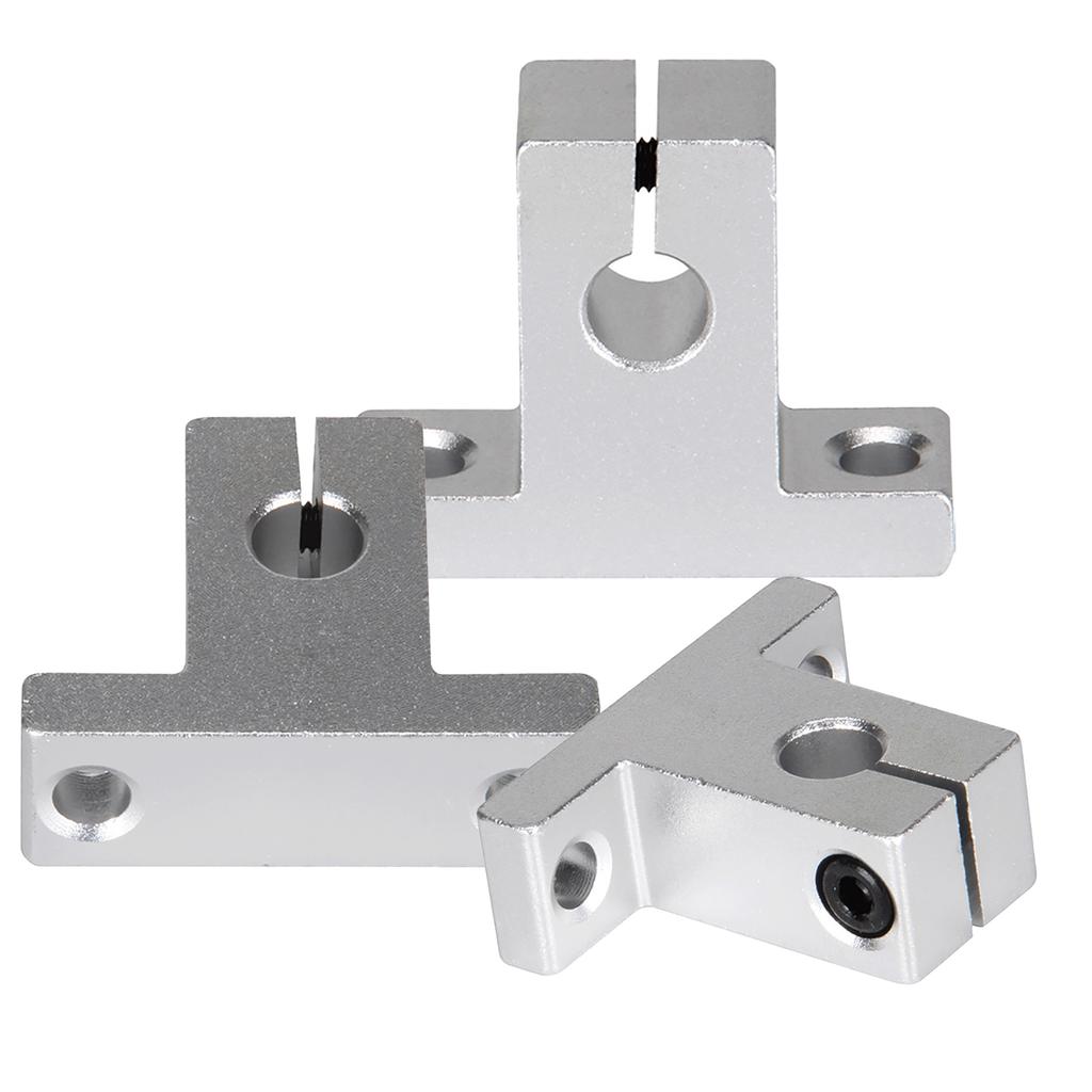 1Pc SK8 SK10 SK12 Aluminum Alloy Linear Shaft Support Holder Stable Straight Rod Fixed Guide Bracket DIY Mechanical Assembly Replacement Accessories