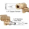 G1/4 Quick Connection For High Pressure Washer Attachment Gutter Cleaning Adaptor Car Wash 7 Angles Brass