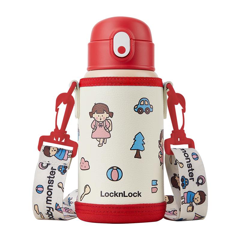 LocknLock 316 Stainless Steel Insulated Kids Water Bottle with Straw, 500ml 500ml