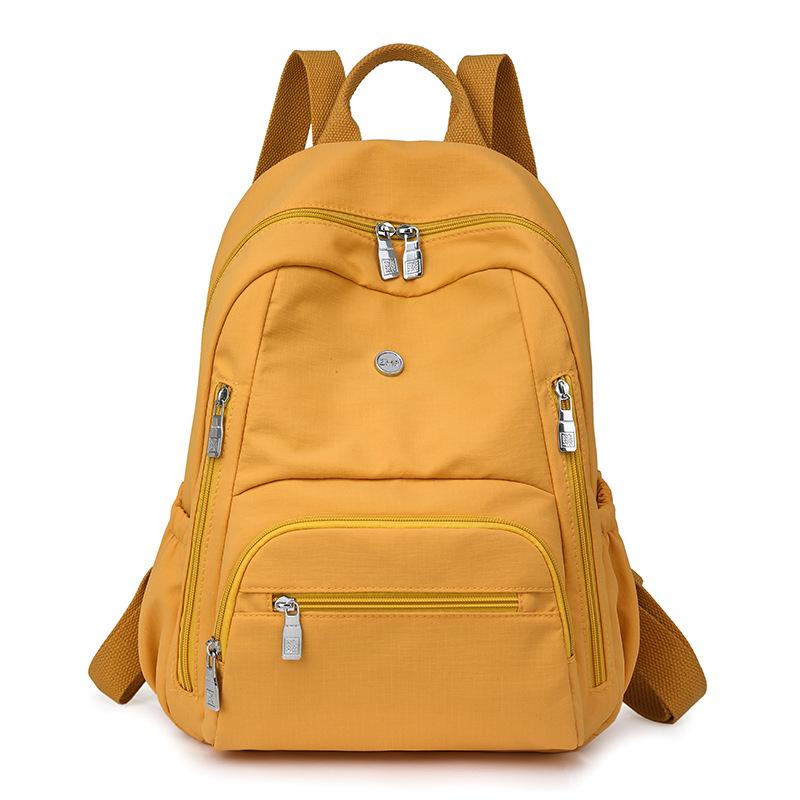 Women's Solid Color Backpack Travel Backpack Student Schoolbag