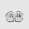 Bow French silver Mary Jane shoes women's spring 2025 new square head mirror retro thick heel single shoes women