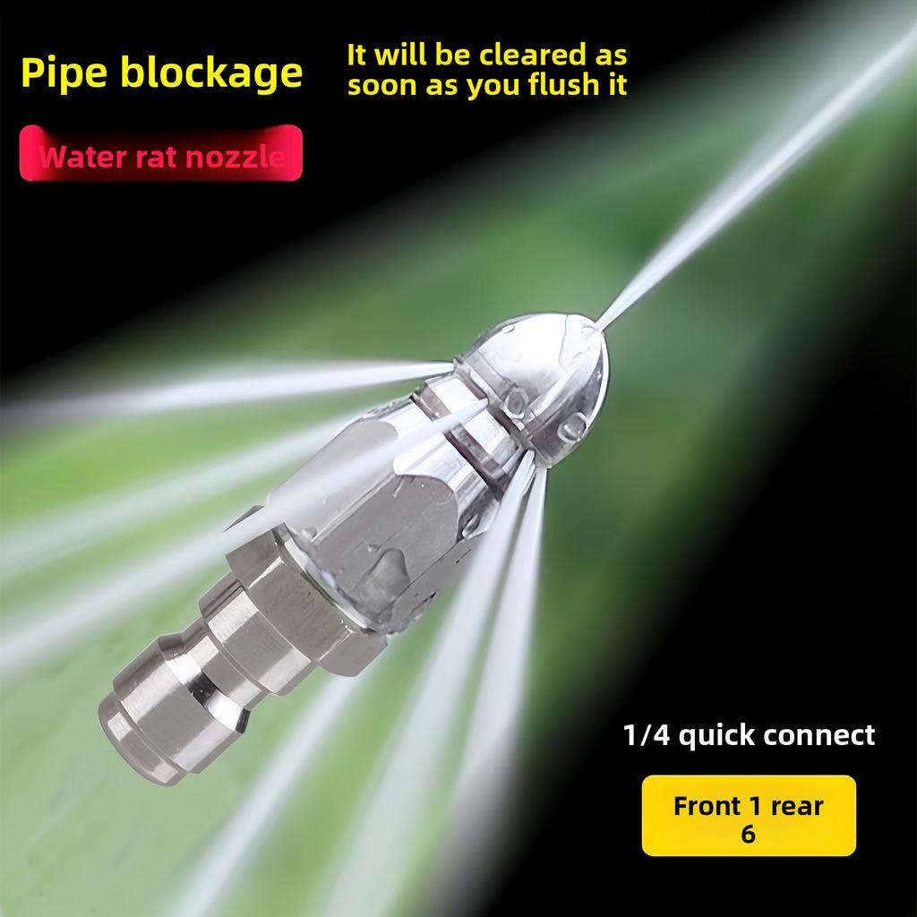 High-pressure Pipe Flushing Nozzle for Rapid Sewer Unblocking