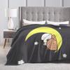 Bubu Dudu Sleep Warm Soft Blanket  Girls Boys Plush Throw Blanket Print Couch Chair Flannel Bedspread Sofa Bed Cover