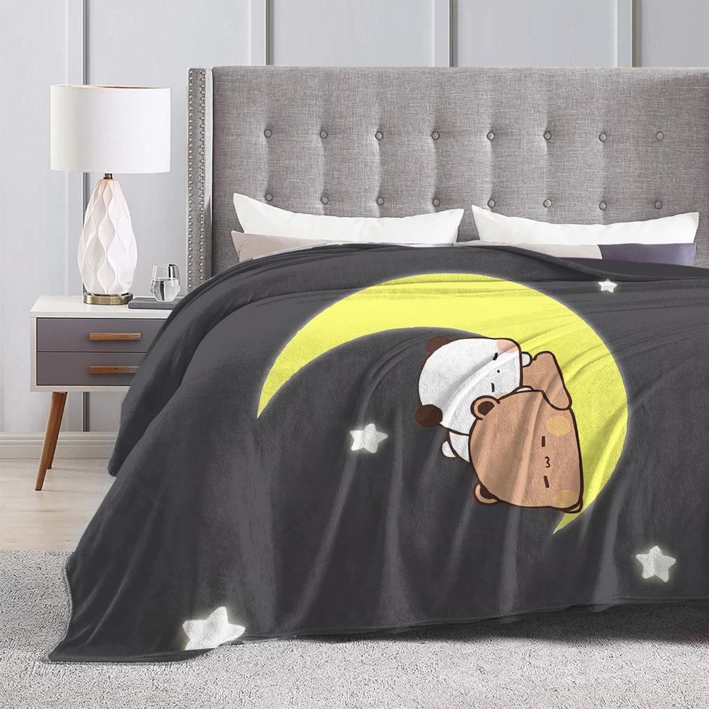 Bubu Dudu Sleep Warm Soft Blanket Girls Boys Plush Throw Blanket Print Couch Chair Flannel Bedspread Sofa Bed Cover
