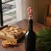 Snowman Wine Corks Christmas Bottle Stopper, Stainless Steel Reusable Cork, Decorative PVC Cartoon Party Favors Toppers Design, Airtight Sealing Plugs