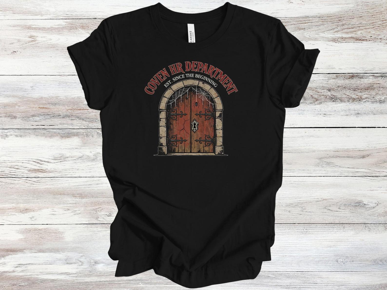 Coven HR Department Corporate Witch Dark Humor Unisex Cotton T-Shirt S