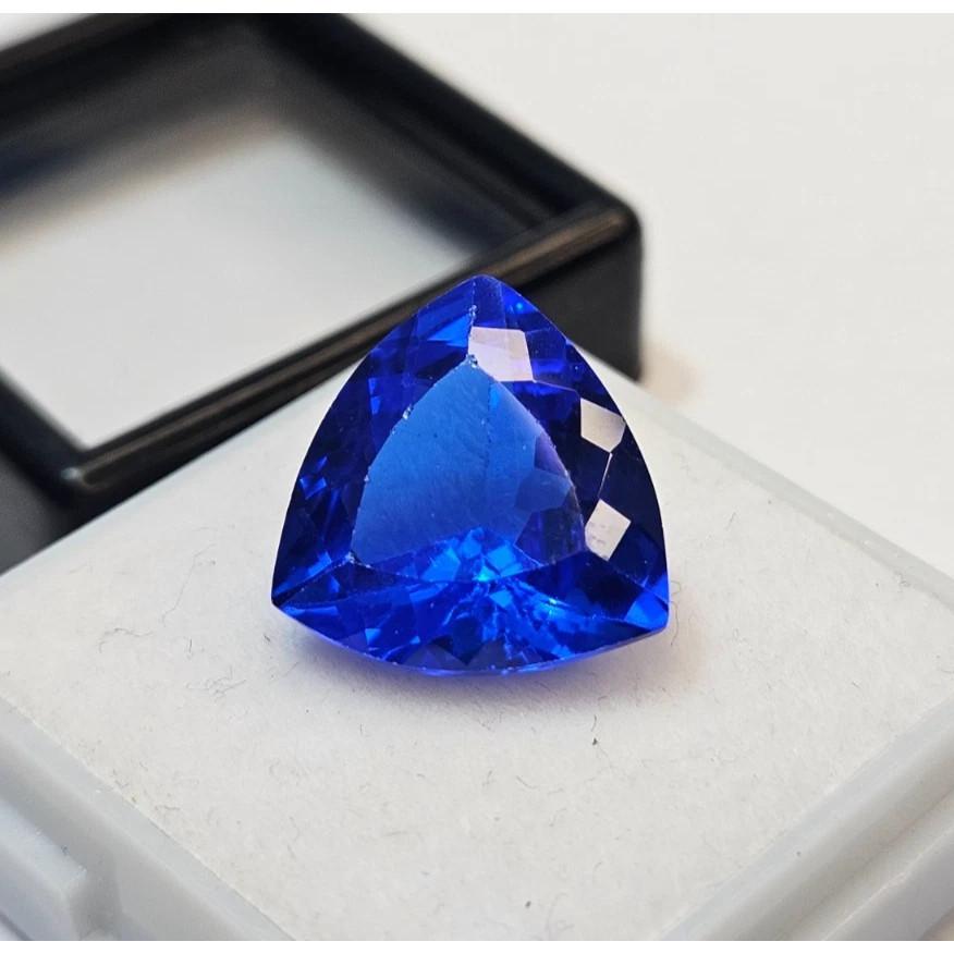 Fabulous Sapphire Blue Trillion Cut 10+ Ct Certified Loose Gemstone
