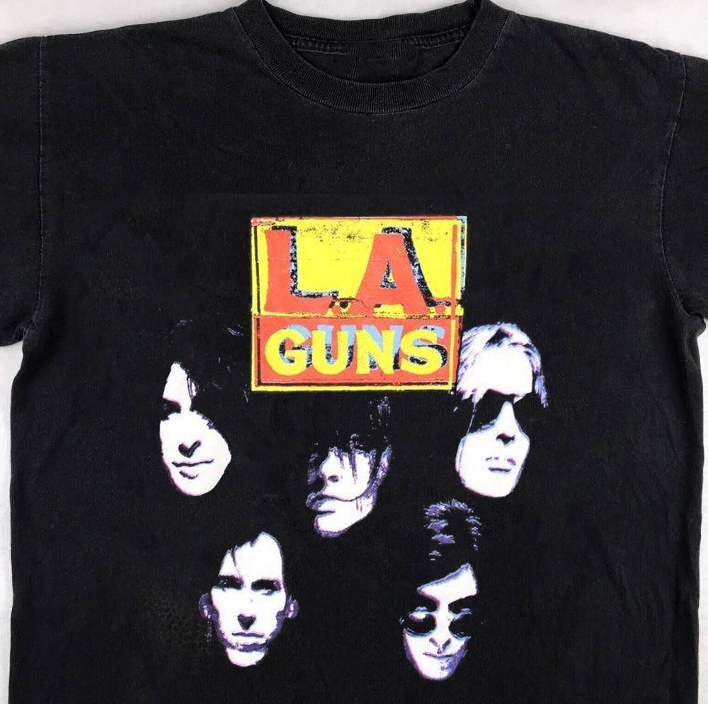 New Popular L.A. Guns Heavy Cotton Men Black S-2345XL T-Shirt Unisex T-Shirt