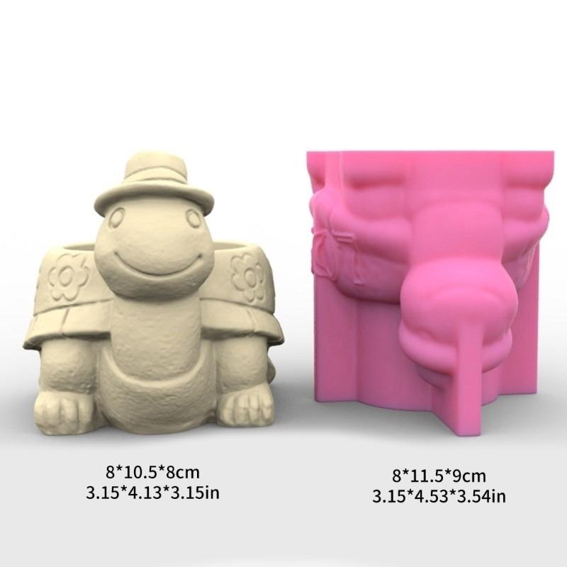Durable 3D Silicone Mold Silicone Casting Mould Turtle Shape Silicone Craft Molds for Making Concrete Resin Flowerpot