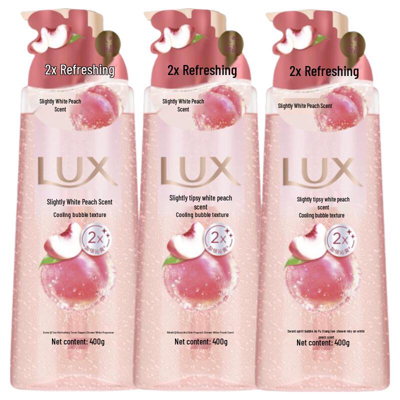 LUX White Peach Scent Foaming Shower Gel
