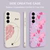Mooi Roze Hartjes Patroon Hoesje Voor Samsung Galaxy S26 S25 Ultra S24 S23 S22 Plus S21 FE A15 A16 A17 A35 A36 A54 A55 A56 5G Zachte Cover