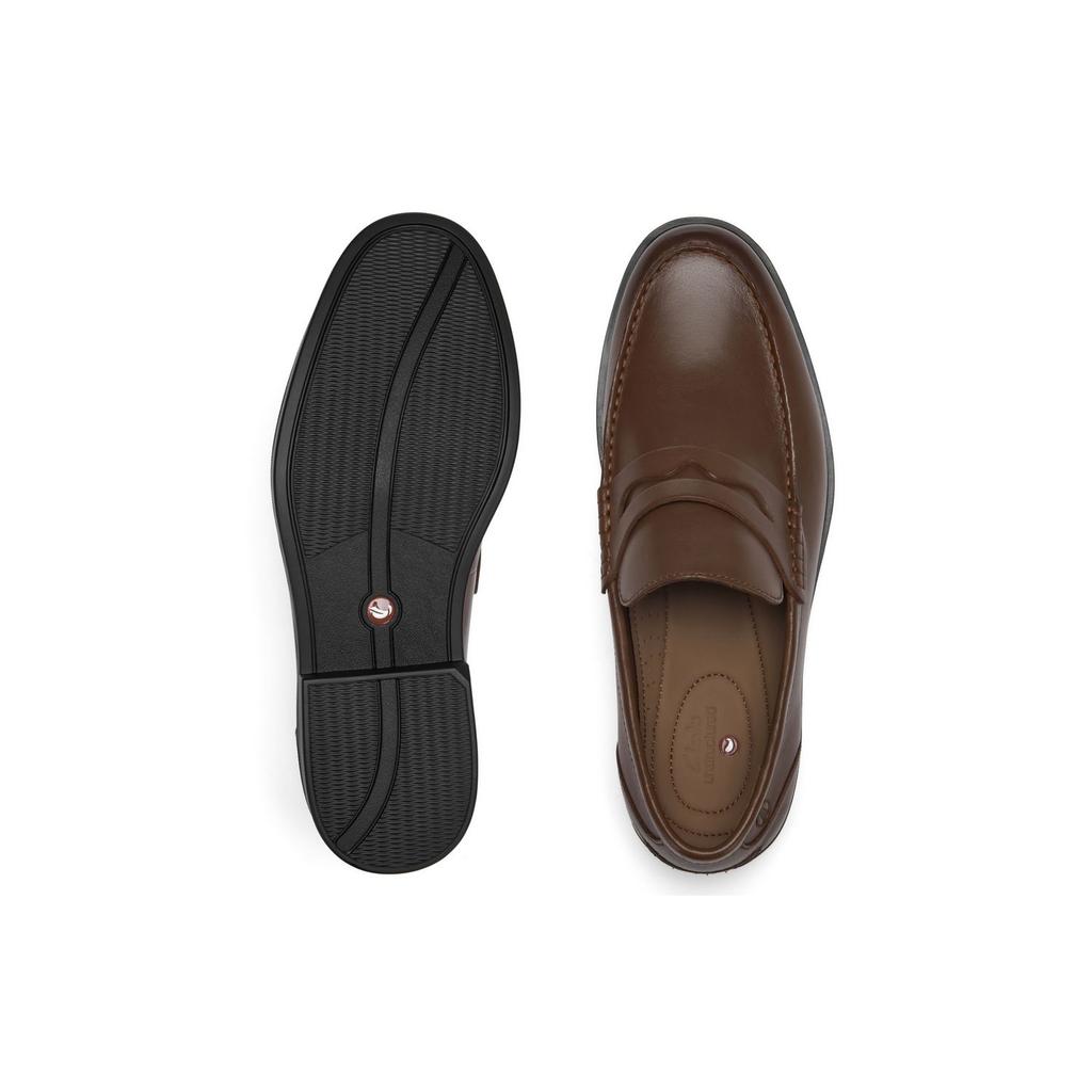 Clarks Leather Casual Commuter Comfortable Slip-On Loafers Men Loafers Dark-Brown 261780457