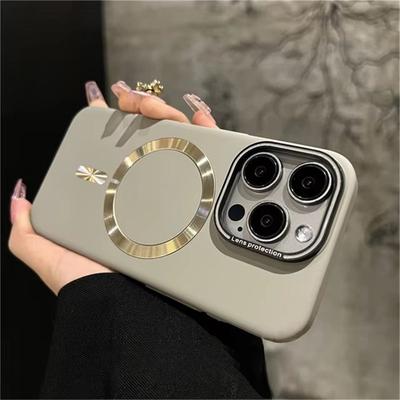 Luxuriöse Matte Harte Stoßfänger Magnetische Hülle Für iPhone 16 15 12 13 14 Pro Max Plus Für Magsafe Kabelloses Laden Schutzhülle