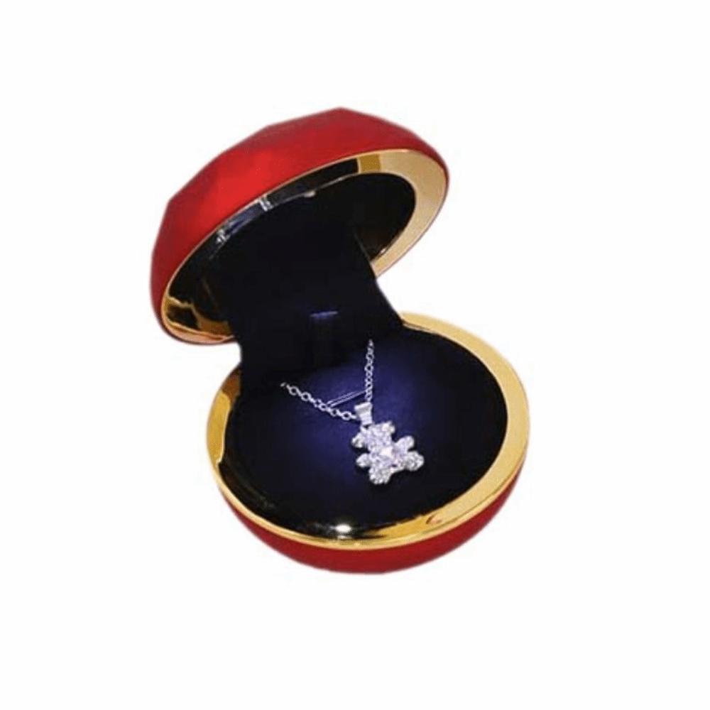Luxury Proposal Engagement Boxes Decoration Necklace Ring Case LED Ring Display Box  Jewelry Gift