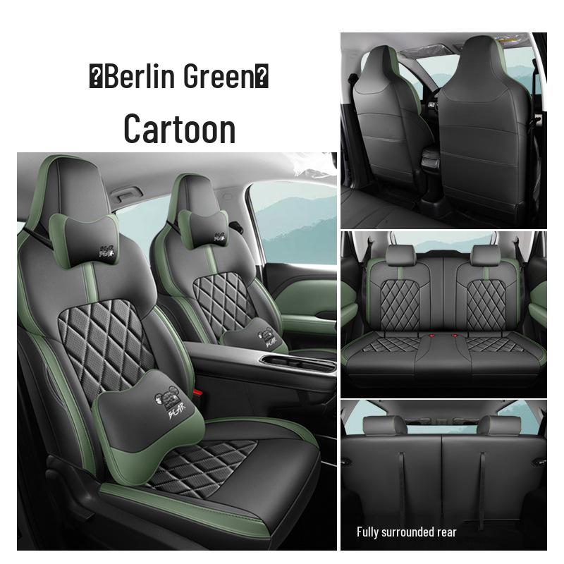 Bingo PLUS Universal Perforated Leather Car Seat Cushion for Five-Seater, All-Season.
