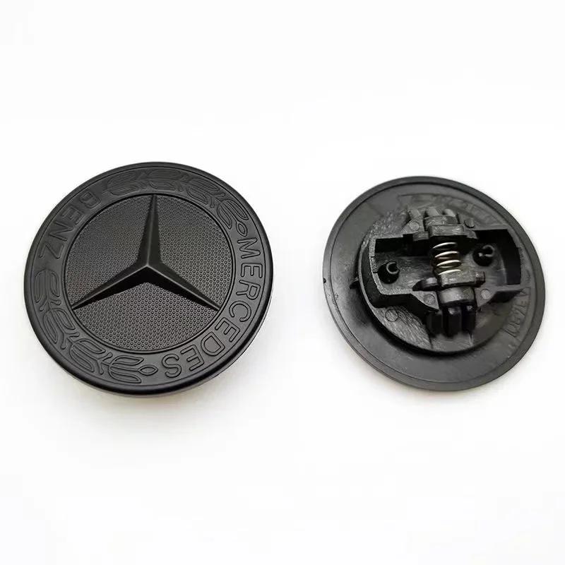 Auto Logo Front Motorhaube Emblem Metall Flaches Abzeichen Zubehör für Mercedes Benz AMG E S C A B Klasse GLE GLS CLS GLC CLA GLA GLK