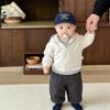 Baby Foreign Style Small Suit Spring New Baby Casual Sports Hooded Sweater Children'S Versatile Jeans