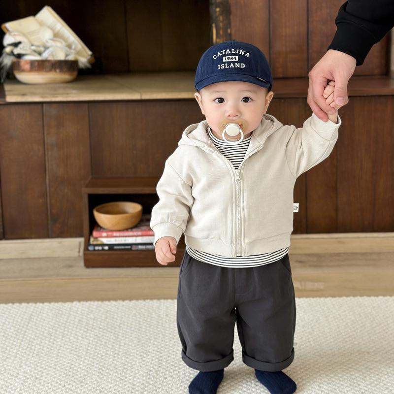 Baby Foreign Style Small Suit Spring New Baby Casual Sports Hooded Sweater Children'S Versatile Jeans