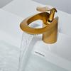 White Bathroom Basin Faucet Gray Sink Faucet Single Lever Hot and Cold Waterfall Crane Brass Sink Mixer Black Chrome Tap