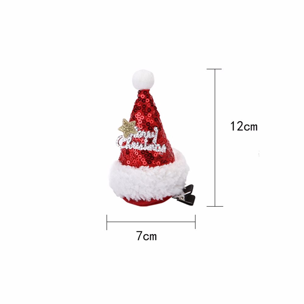 Cloth Zinc Zinc Alloy Christmas Hair Clip Korean Style Headwear Kids Hair Accessories Christmas Hat Hairpin